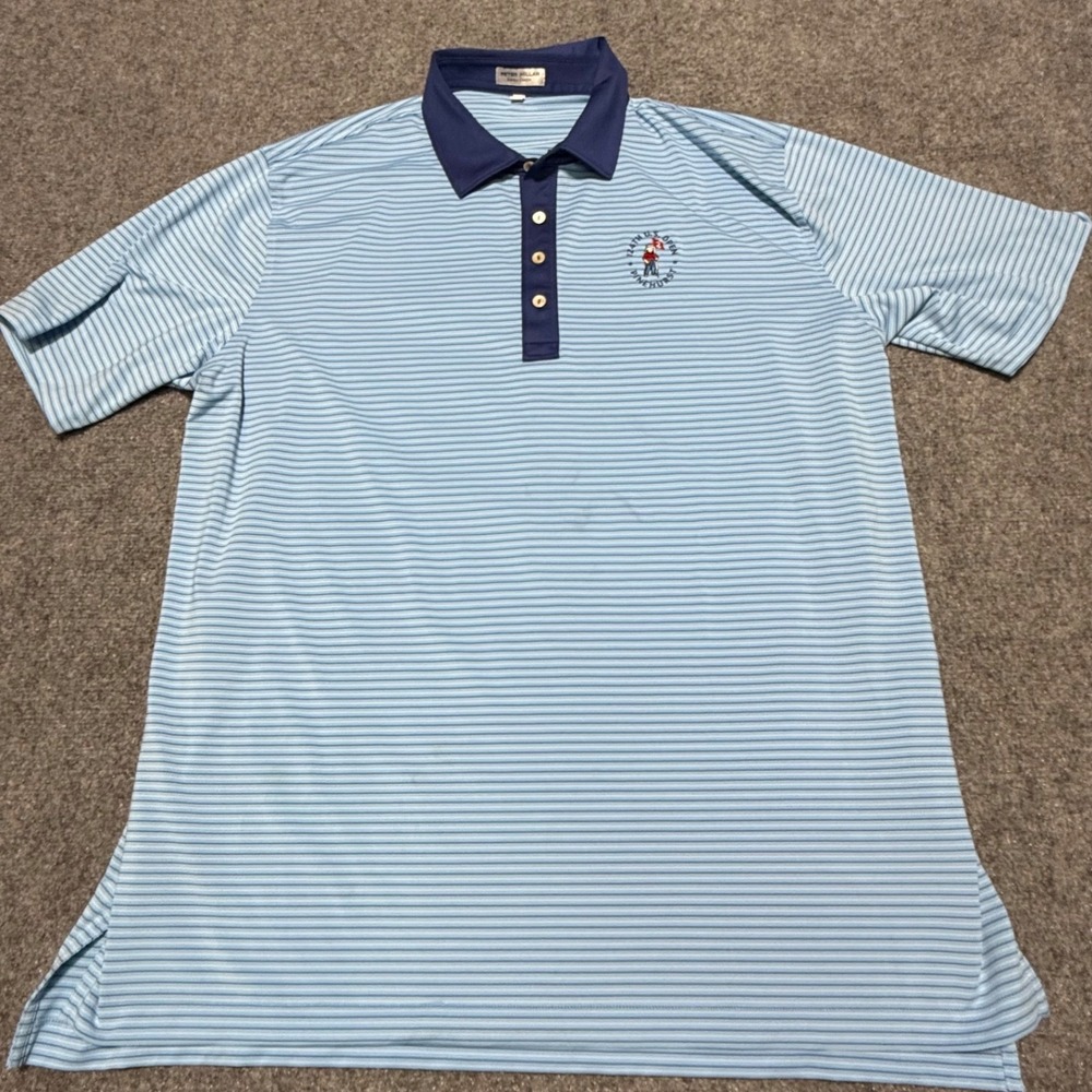 Peter Millar Summer Comfort Polo Shirt XXL Blue Pinehurst Golf 124th US Open - Picture 2 of 10